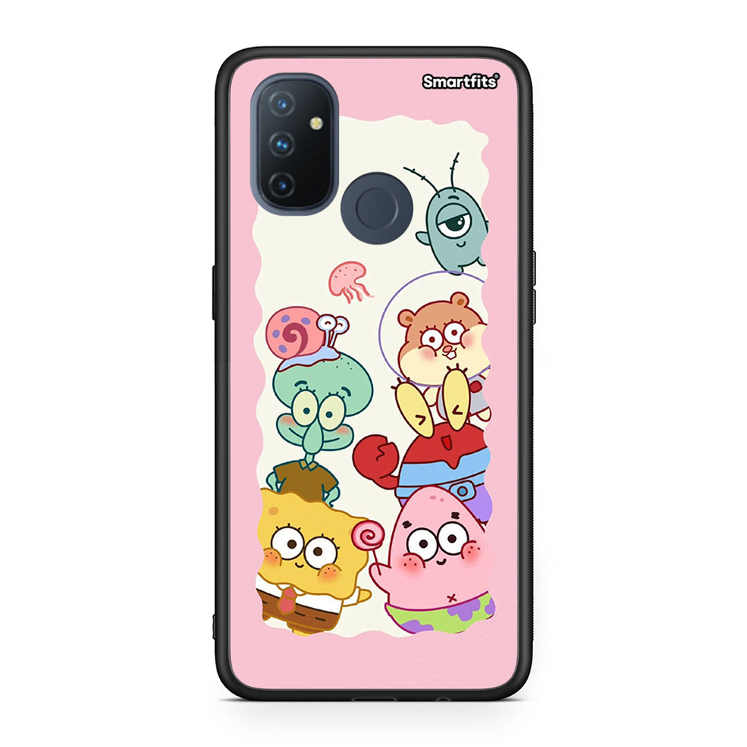 OnePlus Nord N100 Cute Companion θήκη από τη Smartfits με σχέδιο στο πίσω μέρος και μαύρο περίβλημα | Smartphone case with colorful back and black bezels by Smartfits