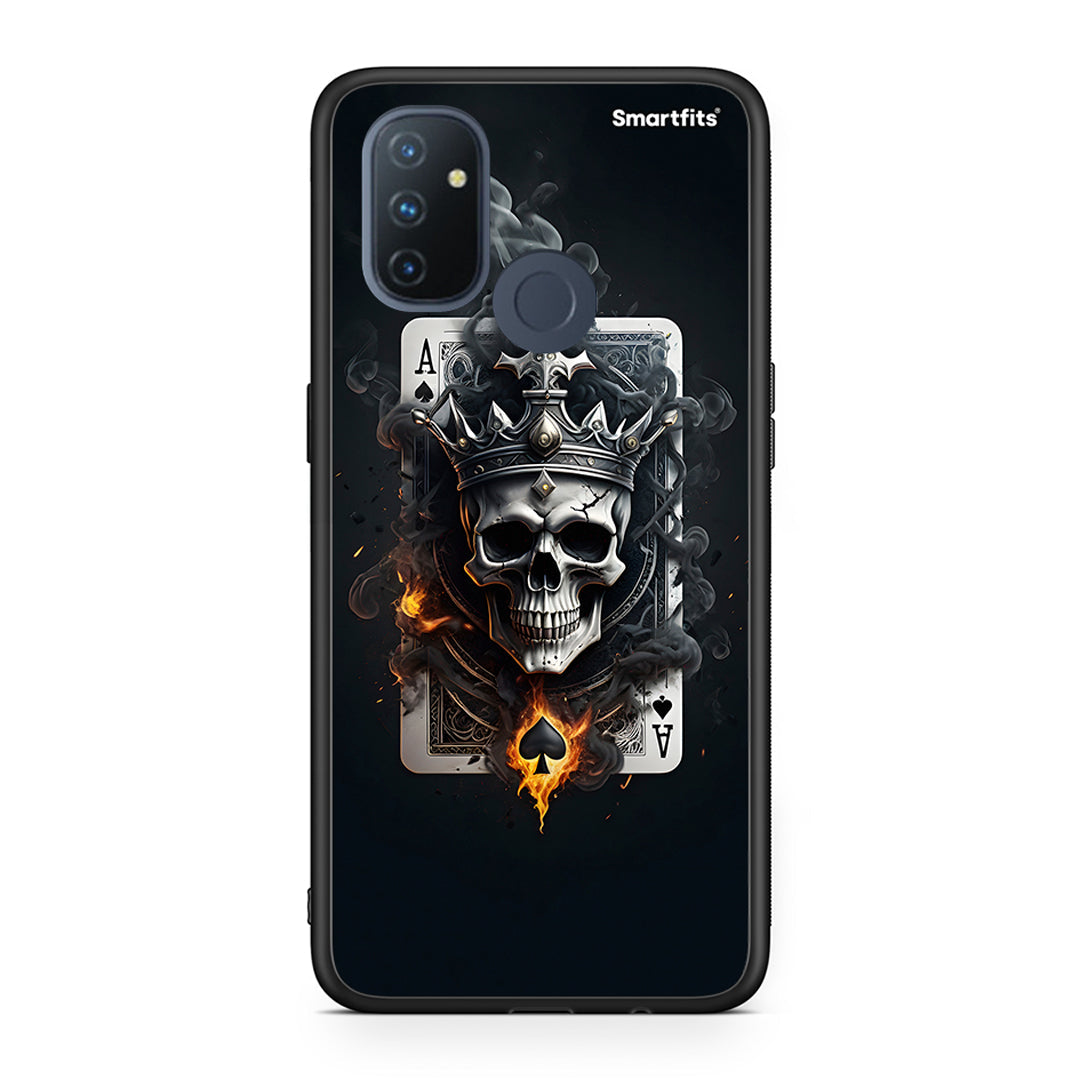 OnePlus Nord N100 Skull King Ace θήκη από τη Smartfits με σχέδιο στο πίσω μέρος και μαύρο περίβλημα | Smartphone case with colorful back and black bezels by Smartfits