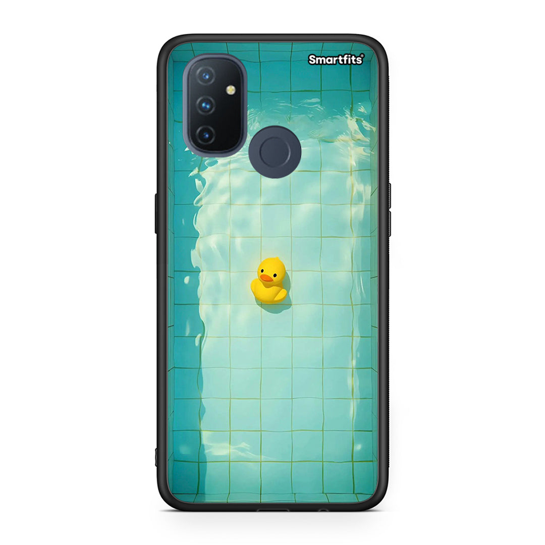 OnePlus Nord N100 Yellow Duck θήκη από τη Smartfits με σχέδιο στο πίσω μέρος και μαύρο περίβλημα | Smartphone case with colorful back and black bezels by Smartfits