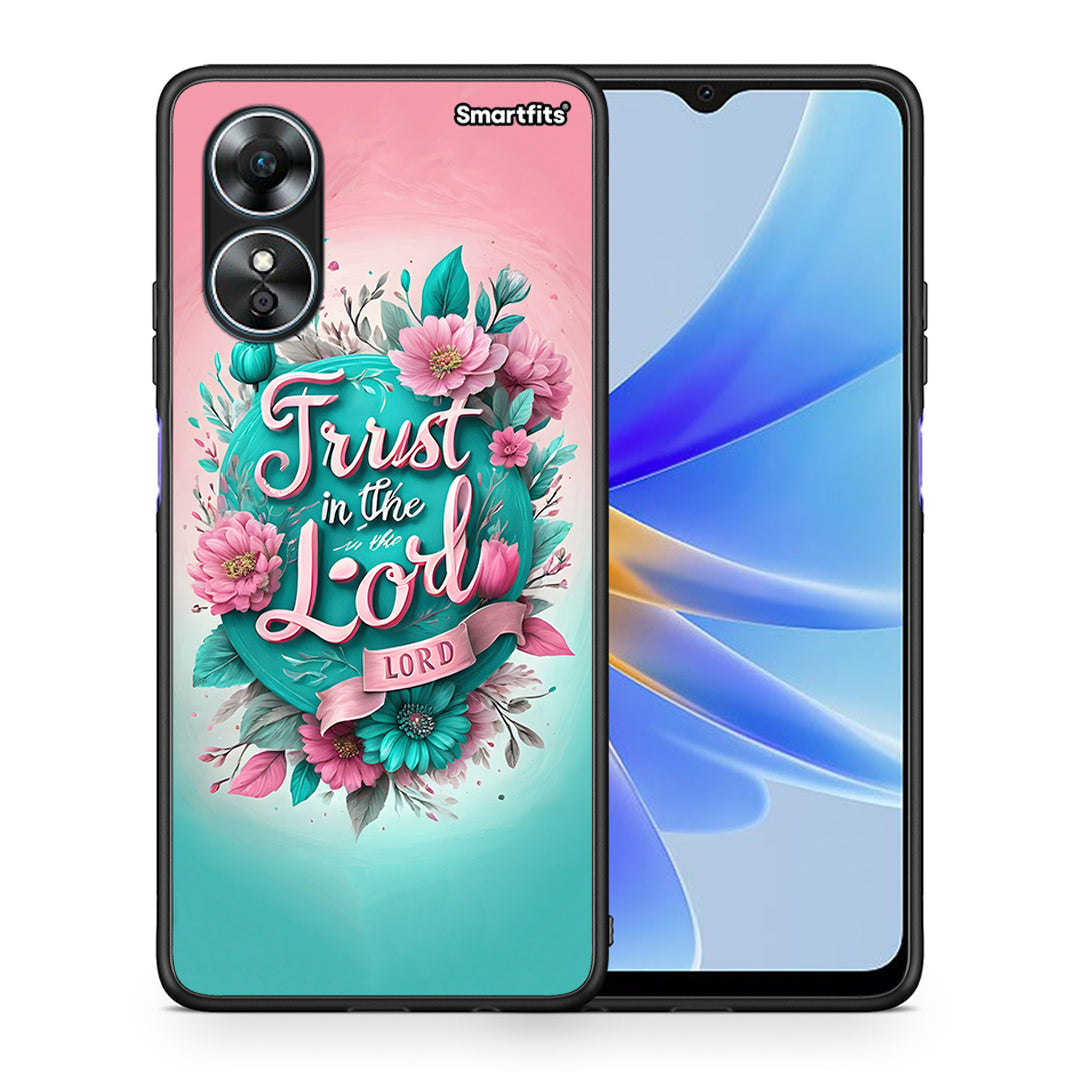 Θήκη Oppo A17 Lord Trust από τη Smartfits με σχέδιο στο πίσω μέρος και μαύρο περίβλημα | Oppo A17 Lord Trust Case with Colorful Back and Black Bezels