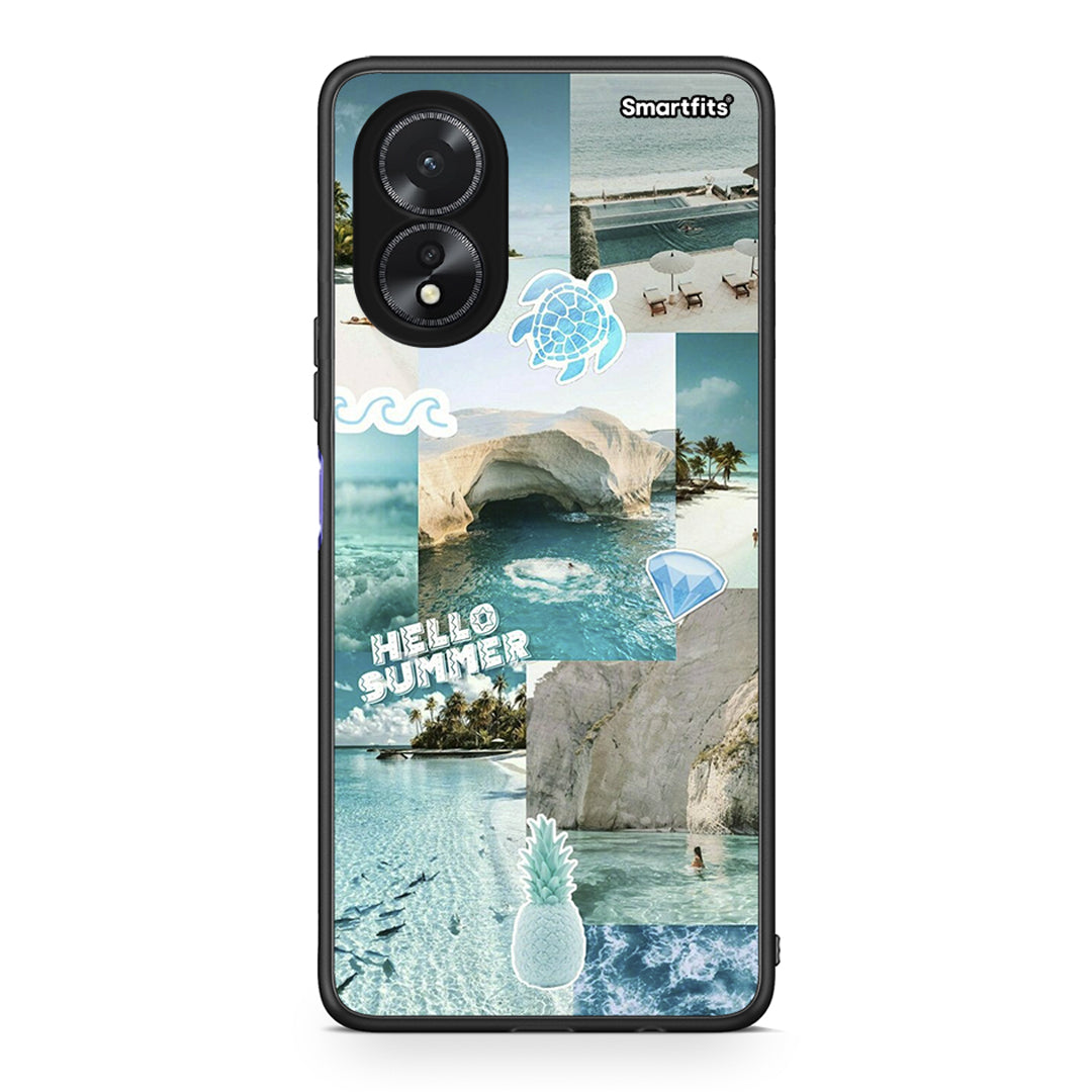 Oppo A18 Aesthetic Summer Θήκη από τη Smartfits με σχέδιο στο πίσω μέρος και μαύρο περίβλημα | Smartphone case with colorful back and black bezels by Smartfits