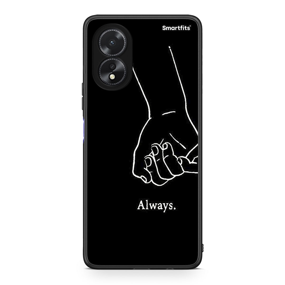 Oppo A38 Always & Forever 1 Θήκη Αγίου Βαλεντίνου από τη Smartfits με σχέδιο στο πίσω μέρος και μαύρο περίβλημα | Smartphone case with colorful back and black bezels by Smartfits