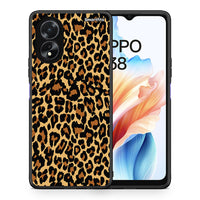 Thumbnail for Θήκη Oppo A38 Leopard Animal από τη Smartfits με σχέδιο στο πίσω μέρος και μαύρο περίβλημα | Oppo A38 Leopard Animal case with colorful back and black bezels