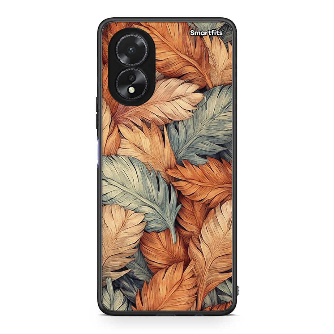 Oppo A18 Autumn Leaves Θήκη από τη Smartfits με σχέδιο στο πίσω μέρος και μαύρο περίβλημα | Smartphone case with colorful back and black bezels by Smartfits