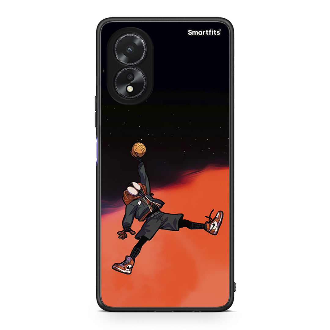 Oppo A38 Basketball Hero θήκη από τη Smartfits με σχέδιο στο πίσω μέρος και μαύρο περίβλημα | Smartphone case with colorful back and black bezels by Smartfits