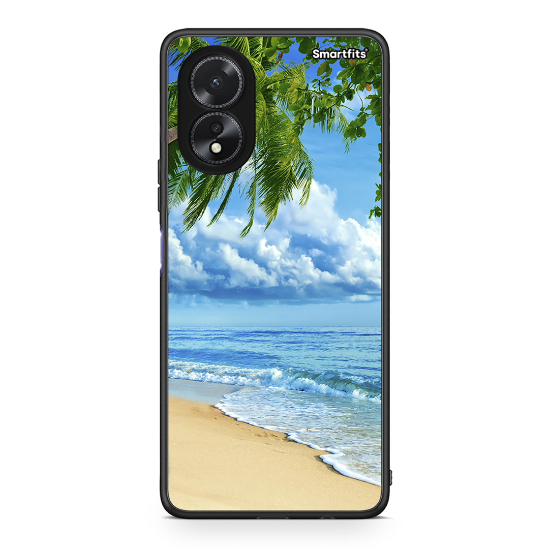 Oppo A38 Beautiful Beach θήκη από τη Smartfits με σχέδιο στο πίσω μέρος και μαύρο περίβλημα | Smartphone case with colorful back and black bezels by Smartfits