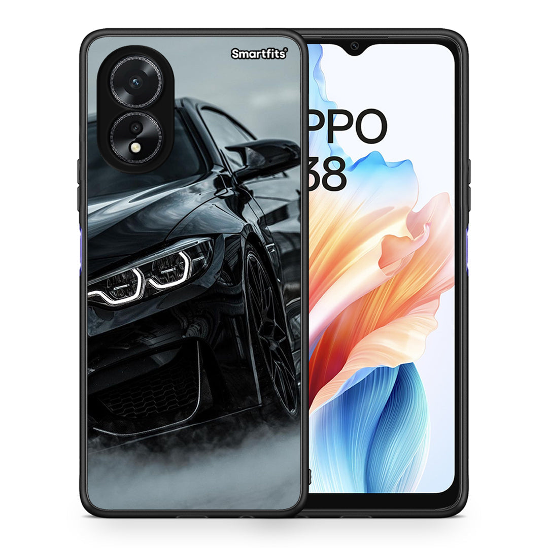 Θήκη Oppo A18 Black BMW από τη Smartfits με σχέδιο στο πίσω μέρος και μαύρο περίβλημα | Oppo A18 Black BMW case with colorful back and black bezels