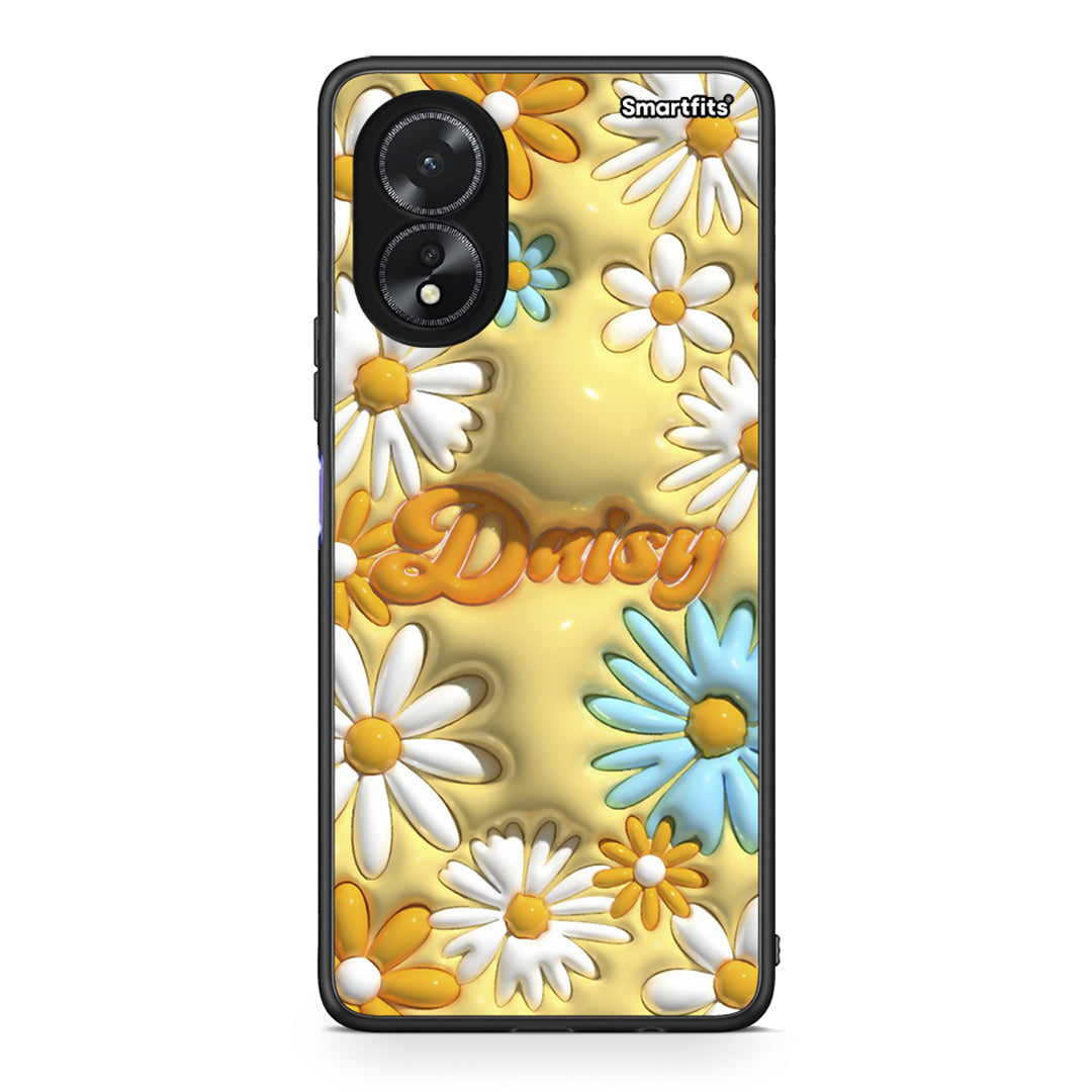 Oppo A18 Bubble Daisies θήκη από τη Smartfits με σχέδιο στο πίσω μέρος και μαύρο περίβλημα | Smartphone case with colorful back and black bezels by Smartfits