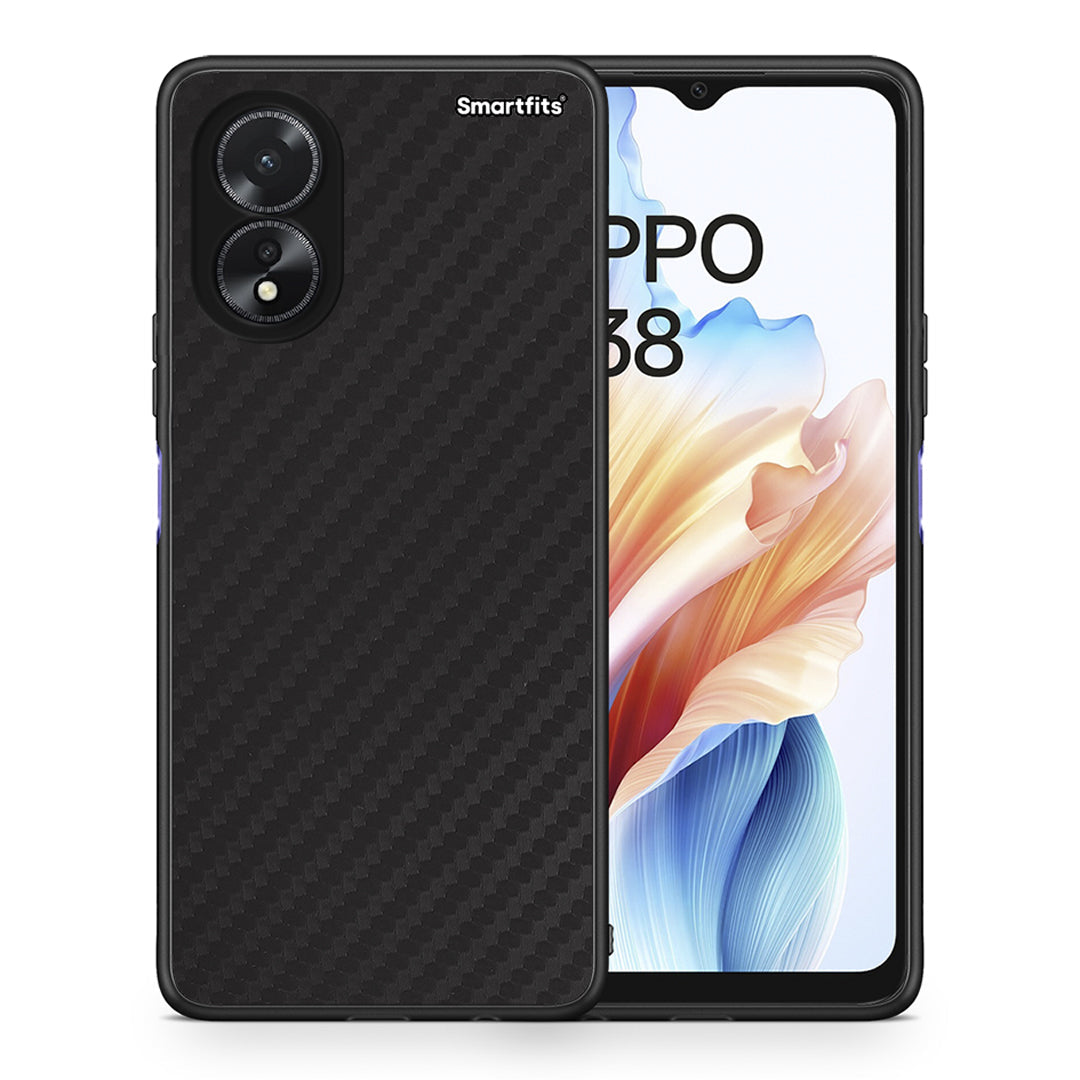 Θήκη Oppo A18 Carbon Black από τη Smartfits με σχέδιο στο πίσω μέρος και μαύρο περίβλημα | Oppo A18 Carbon Black case with colorful back and black bezels