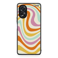 Thumbnail for Oppo A38 Colourful Waves θήκη από τη Smartfits με σχέδιο στο πίσω μέρος και μαύρο περίβλημα | Smartphone case with colorful back and black bezels by Smartfits
