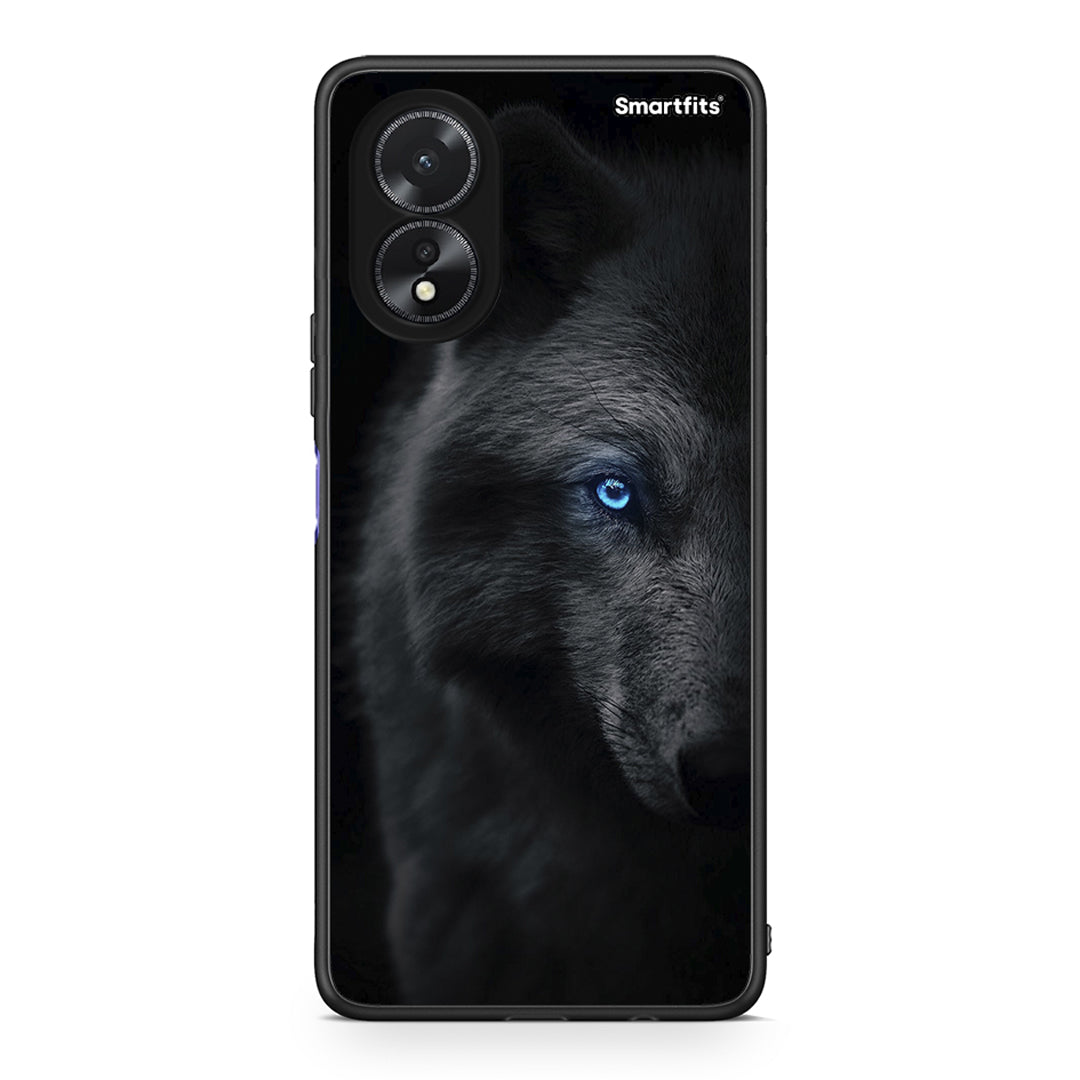 Oppo A18 Dark Wolf θήκη από τη Smartfits με σχέδιο στο πίσω μέρος και μαύρο περίβλημα | Smartphone case with colorful back and black bezels by Smartfits