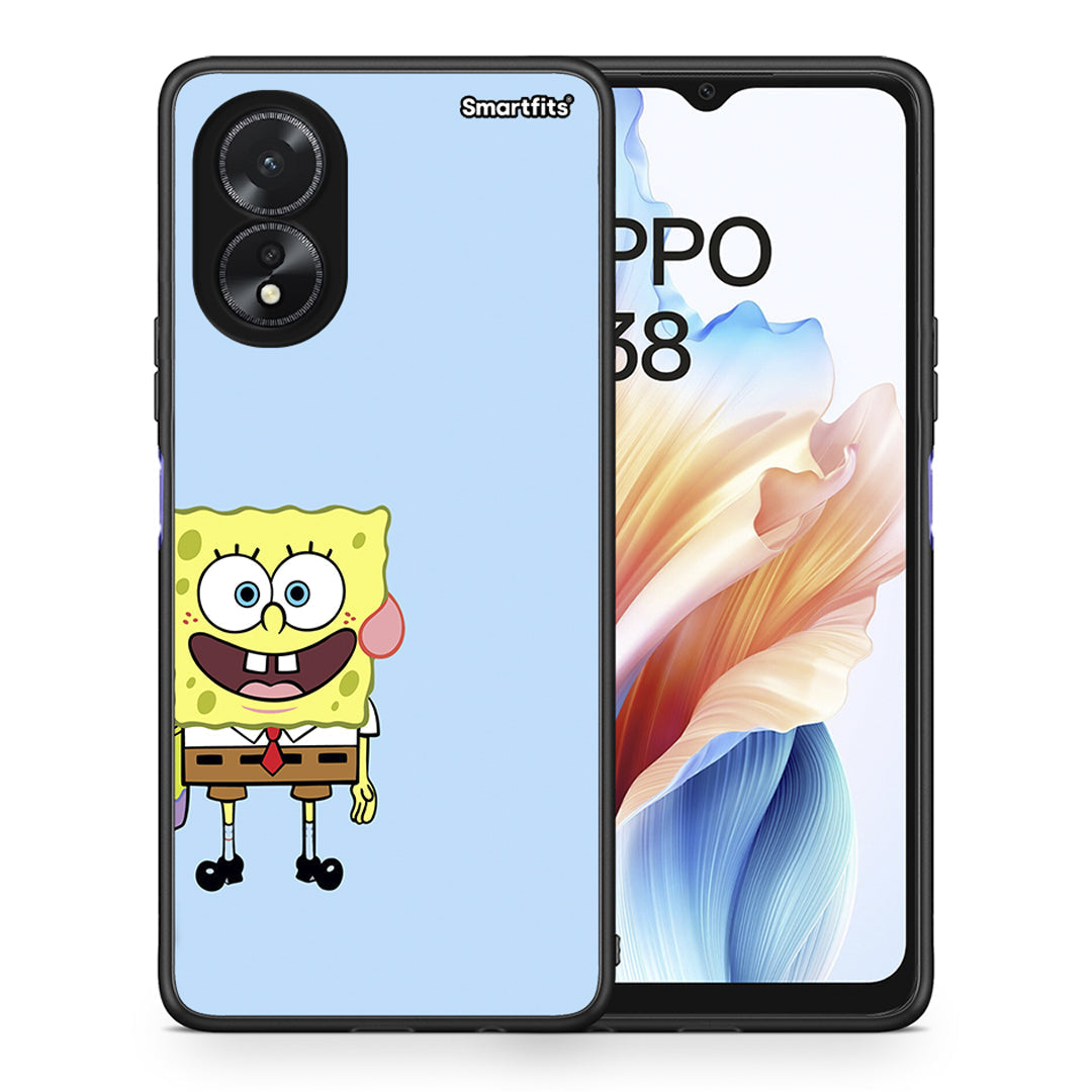 Θήκη Oppo A18 Friends Bob από τη Smartfits με σχέδιο στο πίσω μέρος και μαύρο περίβλημα | Oppo A18 Friends Bob case with colorful back and black bezels