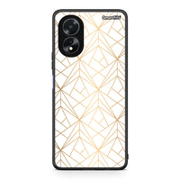 Thumbnail for 111 - Oppo A38 Luxury White Geometric case, cover, bumper