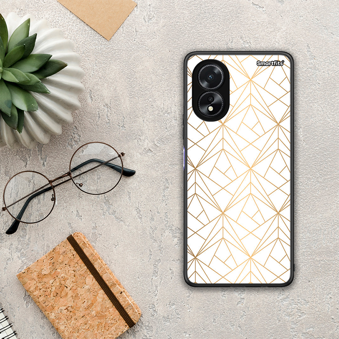 Geometric Luxury White - Oppo A18 θήκη