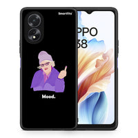 Thumbnail for Θήκη Oppo A18 Grandma Mood Black από τη Smartfits με σχέδιο στο πίσω μέρος και μαύρο περίβλημα | Oppo A18 Grandma Mood Black case with colorful back and black bezels