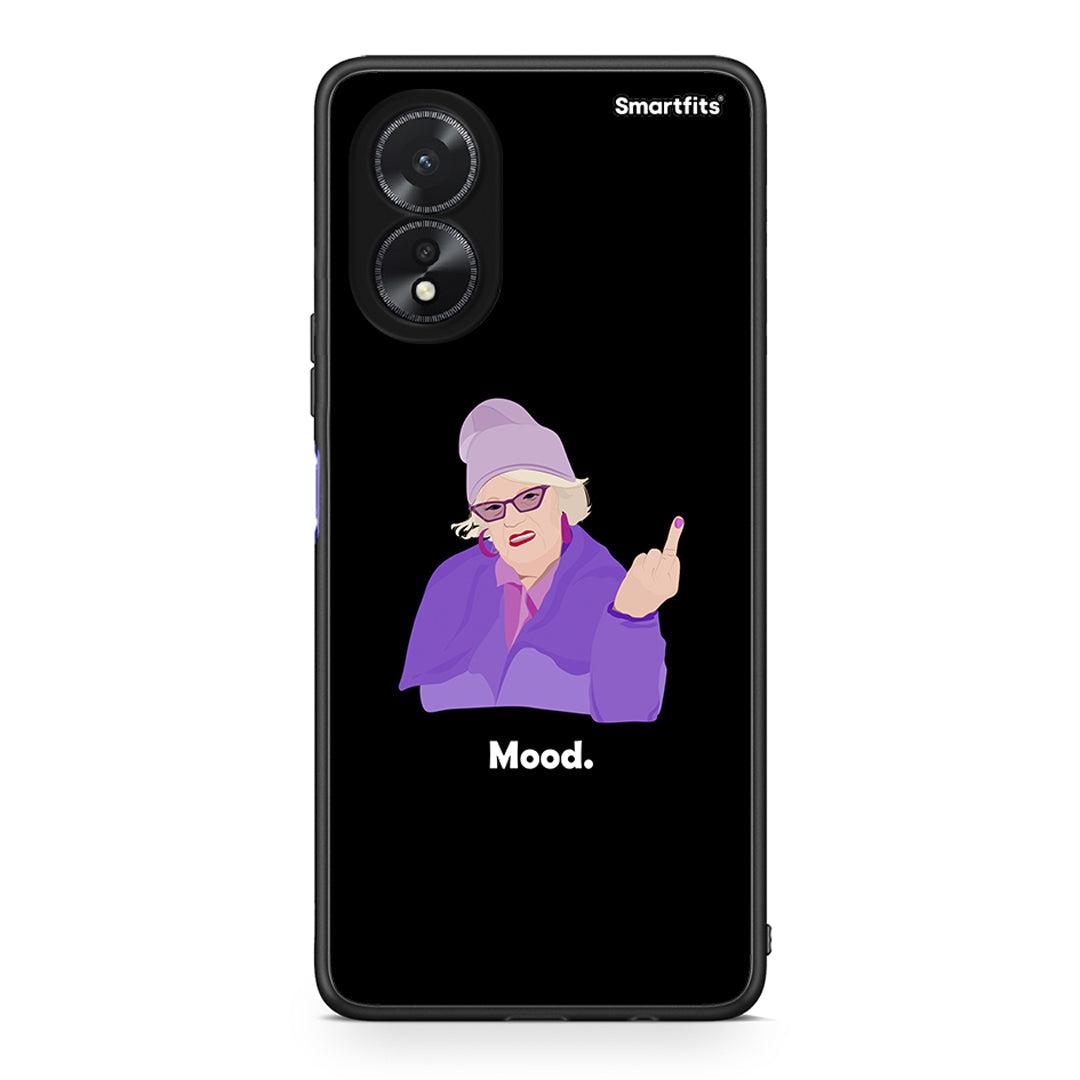 Oppo A38 Grandma Mood Black θήκη από τη Smartfits με σχέδιο στο πίσω μέρος και μαύρο περίβλημα | Smartphone case with colorful back and black bezels by Smartfits