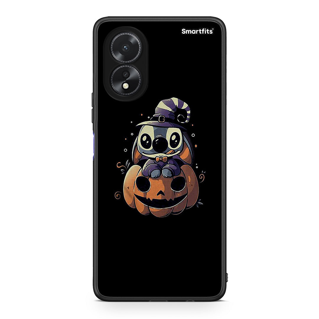 Oppo A38 Halloween Stitch θήκη από τη Smartfits με σχέδιο στο πίσω μέρος και μαύρο περίβλημα | Smartphone case with colorful back and black bezels by Smartfits