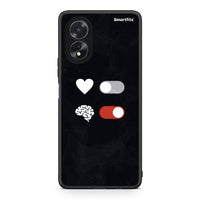 Thumbnail for Oppo A38 Heart Vs Brain Θήκη Αγίου Βαλεντίνου από τη Smartfits με σχέδιο στο πίσω μέρος και μαύρο περίβλημα | Smartphone case with colorful back and black bezels by Smartfits