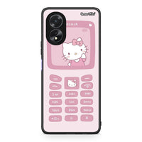 Thumbnail for Oppo A38 Hello Kitten Θήκη Αγίου Βαλεντίνου από τη Smartfits με σχέδιο στο πίσω μέρος και μαύρο περίβλημα | Smartphone case with colorful back and black bezels by Smartfits