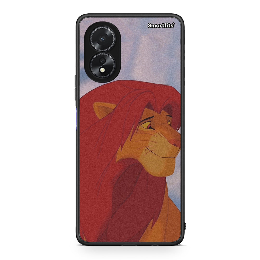 Oppo A38 Lion Love 1 Θήκη Αγίου Βαλεντίνου από τη Smartfits με σχέδιο στο πίσω μέρος και μαύρο περίβλημα | Smartphone case with colorful back and black bezels by Smartfits