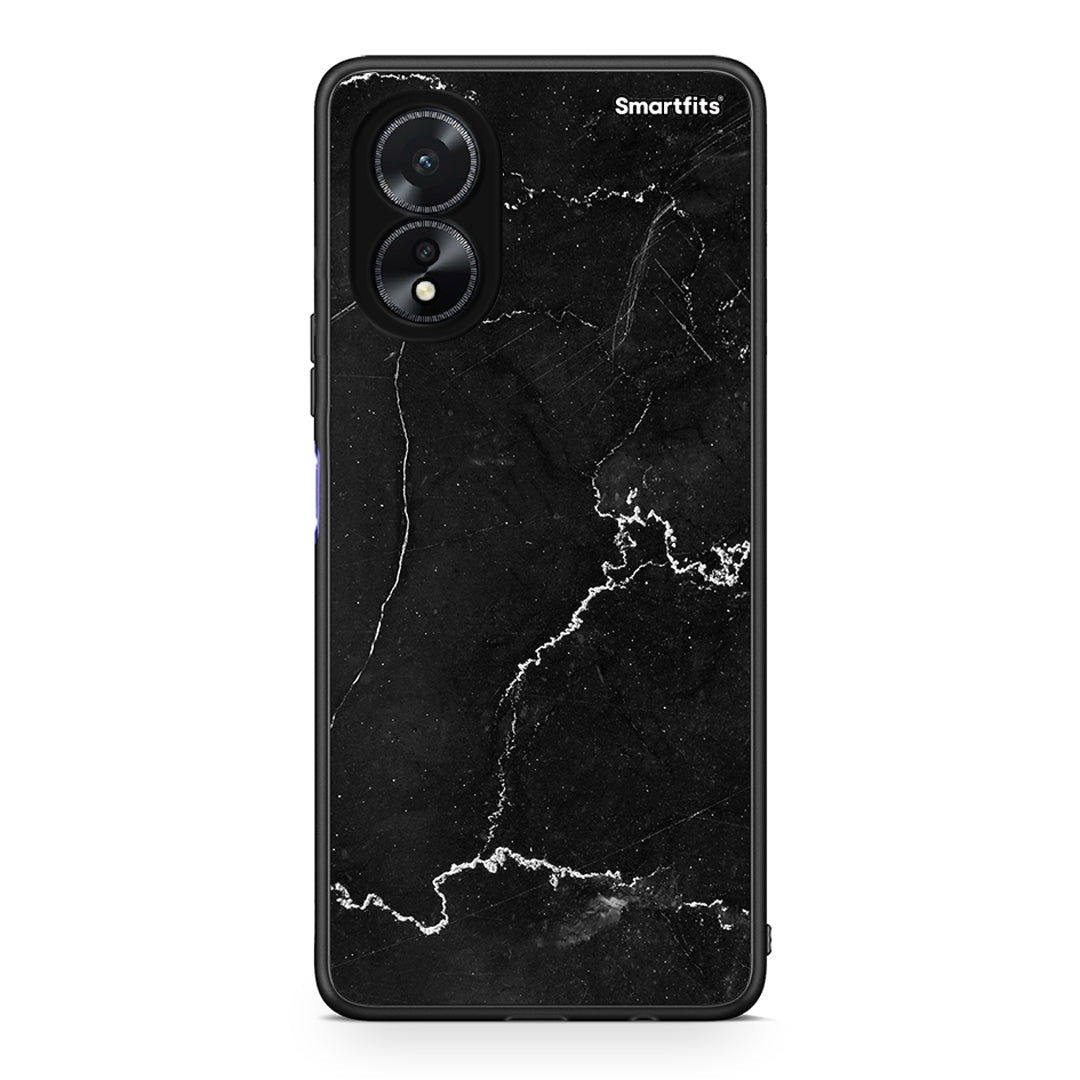 Oppo A18 Marble Black θήκη από τη Smartfits με σχέδιο στο πίσω μέρος και μαύρο περίβλημα | Smartphone case with colorful back and black bezels by Smartfits