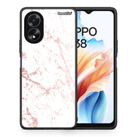 Thumbnail for Θήκη Oppo A38 Pink Splash Marble από τη Smartfits με σχέδιο στο πίσω μέρος και μαύρο περίβλημα | Oppo A38 Pink Splash Marble case with colorful back and black bezels