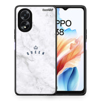 Thumbnail for Θήκη Oppo A38 Queen Marble από τη Smartfits με σχέδιο στο πίσω μέρος και μαύρο περίβλημα | Oppo A38 Queen Marble case with colorful back and black bezels