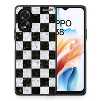 Thumbnail for Θήκη Oppo A38 Square Geometric Marble από τη Smartfits με σχέδιο στο πίσω μέρος και μαύρο περίβλημα | Oppo A38 Square Geometric Marble case with colorful back and black bezels