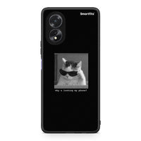Thumbnail for Oppo A38 Meme Cat θήκη από τη Smartfits με σχέδιο στο πίσω μέρος και μαύρο περίβλημα | Smartphone case with colorful back and black bezels by Smartfits