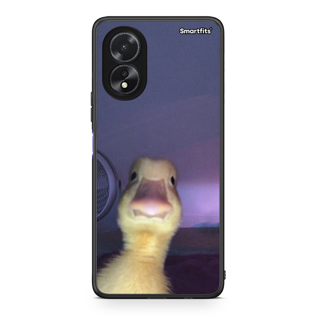 Oppo A18 Meme Duck θήκη από τη Smartfits με σχέδιο στο πίσω μέρος και μαύρο περίβλημα | Smartphone case with colorful back and black bezels by Smartfits