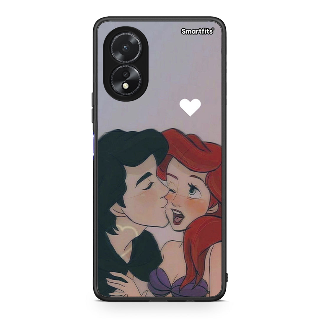 Oppo A18 Mermaid Love Θήκη Αγίου Βαλεντίνου από τη Smartfits με σχέδιο στο πίσω μέρος και μαύρο περίβλημα | Smartphone case with colorful back and black bezels by Smartfits