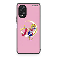 Thumbnail for Oppo A18 Moon Girl θήκη από τη Smartfits με σχέδιο στο πίσω μέρος και μαύρο περίβλημα | Smartphone case with colorful back and black bezels by Smartfits