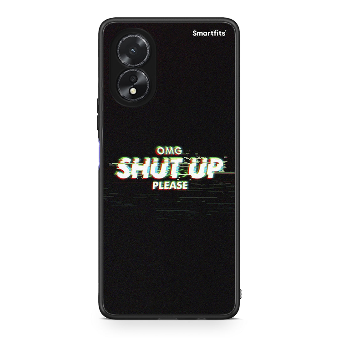 Oppo A38 OMG ShutUp θήκη από τη Smartfits με σχέδιο στο πίσω μέρος και μαύρο περίβλημα | Smartphone case with colorful back and black bezels by Smartfits