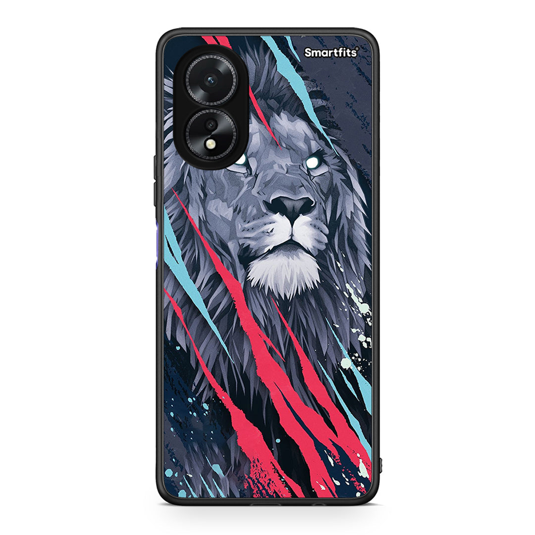 4 - Oppo A18 Lion Designer PopArt case, cover, bumper