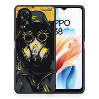 Thumbnail for Θήκη Oppo A38 Mask PopArt από τη Smartfits με σχέδιο στο πίσω μέρος και μαύρο περίβλημα | Oppo A38 Mask PopArt case with colorful back and black bezels