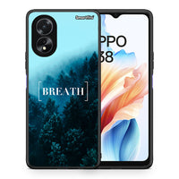 Thumbnail for Θήκη Oppo A38 Breath Quote από τη Smartfits με σχέδιο στο πίσω μέρος και μαύρο περίβλημα | Oppo A38 Breath Quote case with colorful back and black bezels