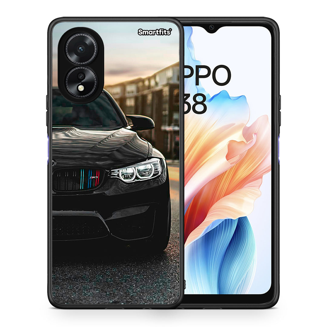 Θήκη Oppo A18 M3 Racing από τη Smartfits με σχέδιο στο πίσω μέρος και μαύρο περίβλημα | Oppo A18 M3 Racing case with colorful back and black bezels