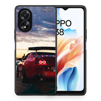 Thumbnail for Θήκη Oppo A18 Racing Supra από τη Smartfits με σχέδιο στο πίσω μέρος και μαύρο περίβλημα | Oppo A18 Racing Supra case with colorful back and black bezels