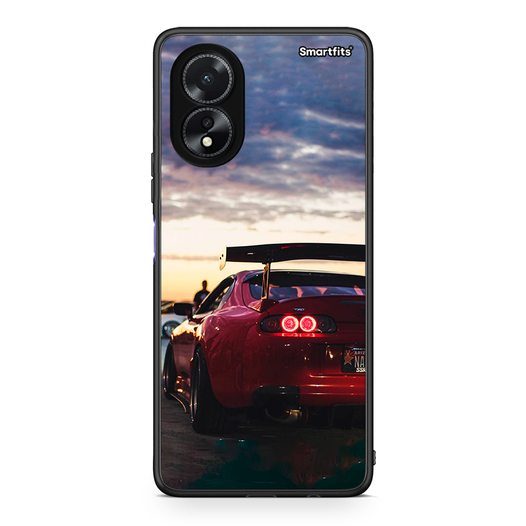 Oppo A18 Racing Supra θήκη από τη Smartfits με σχέδιο στο πίσω μέρος και μαύρο περίβλημα | Smartphone case with colorful back and black bezels by Smartfits