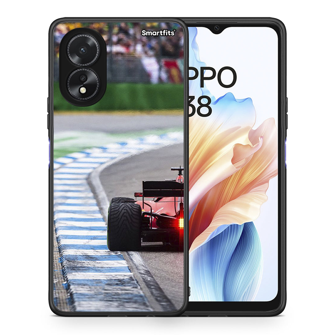 Θήκη Oppo A18 Racing Vibes από τη Smartfits με σχέδιο στο πίσω μέρος και μαύρο περίβλημα | Oppo A18 Racing Vibes case with colorful back and black bezels