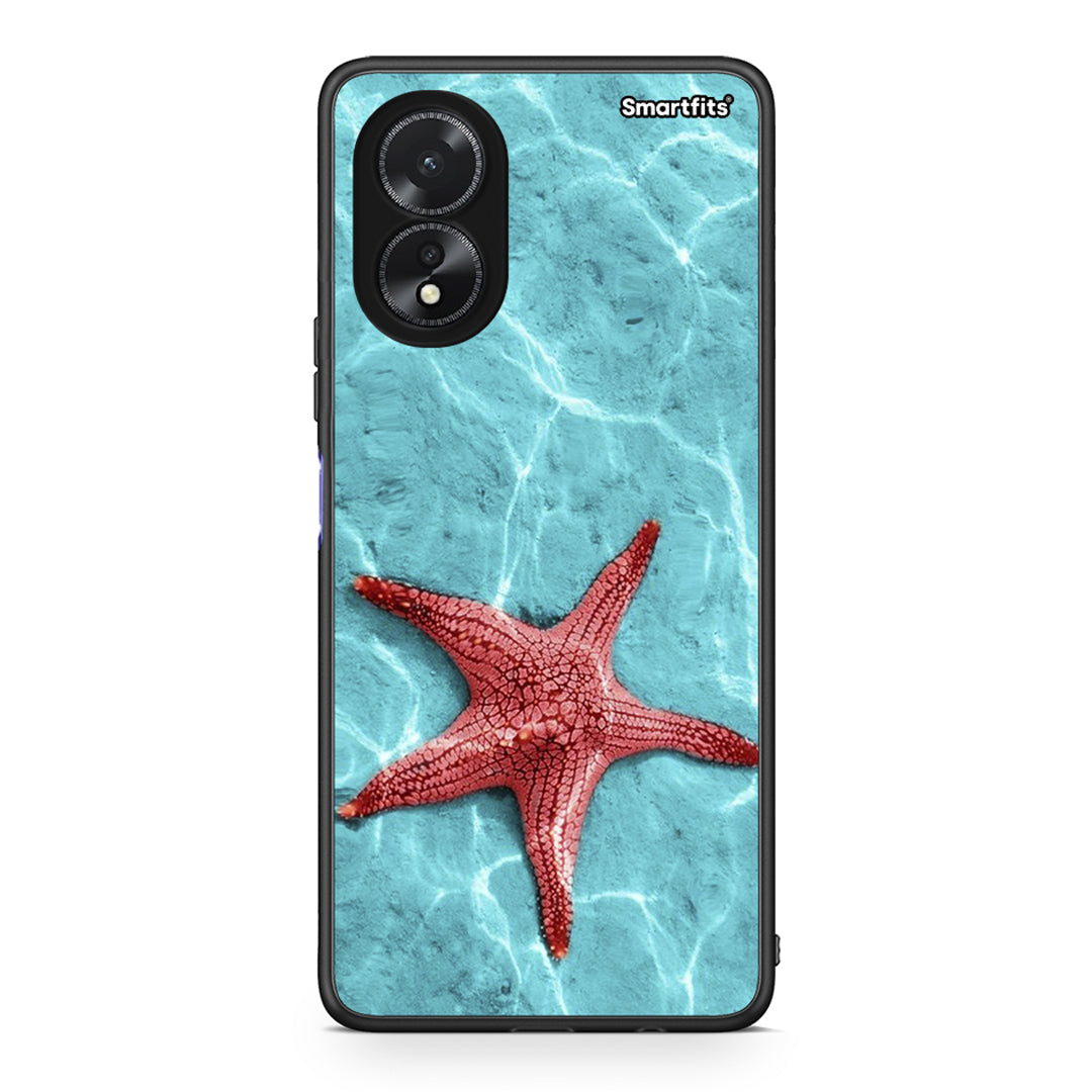 Oppo A38 Red Starfish Θήκη από τη Smartfits με σχέδιο στο πίσω μέρος και μαύρο περίβλημα | Smartphone case with colorful back and black bezels by Smartfits