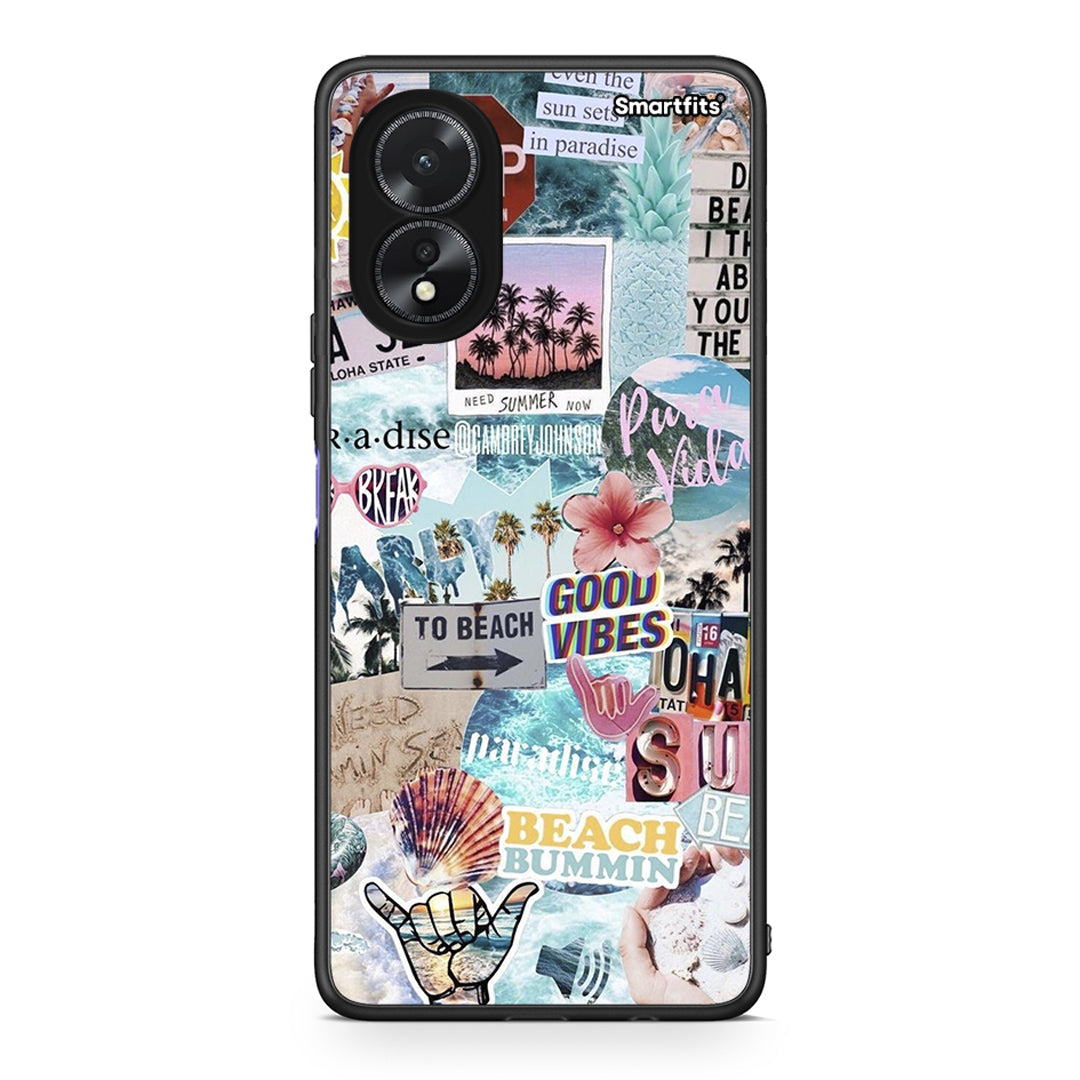 Oppo A38 Summer Vibes Θήκη από τη Smartfits με σχέδιο στο πίσω μέρος και μαύρο περίβλημα | Smartphone case with colorful back and black bezels by Smartfits