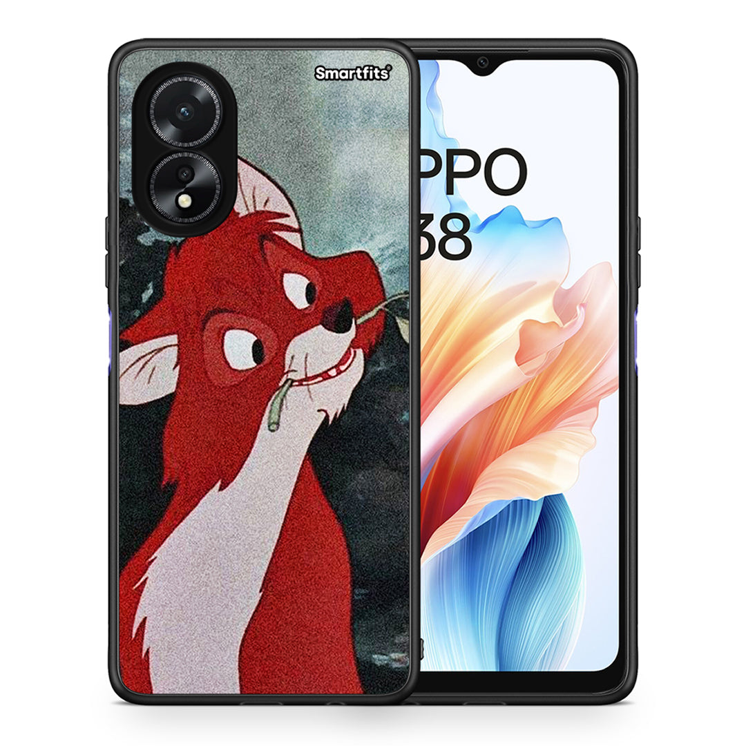 Θήκη Oppo A38 Tod And Vixey Love 1 από τη Smartfits με σχέδιο στο πίσω μέρος και μαύρο περίβλημα | Oppo A38 Tod And Vixey Love 1 case with colorful back and black bezels