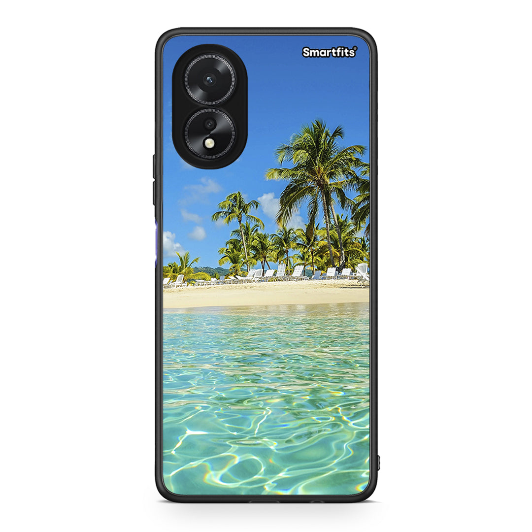 Oppo A18 Tropical Vibes Θήκη από τη Smartfits με σχέδιο στο πίσω μέρος και μαύρο περίβλημα | Smartphone case with colorful back and black bezels by Smartfits