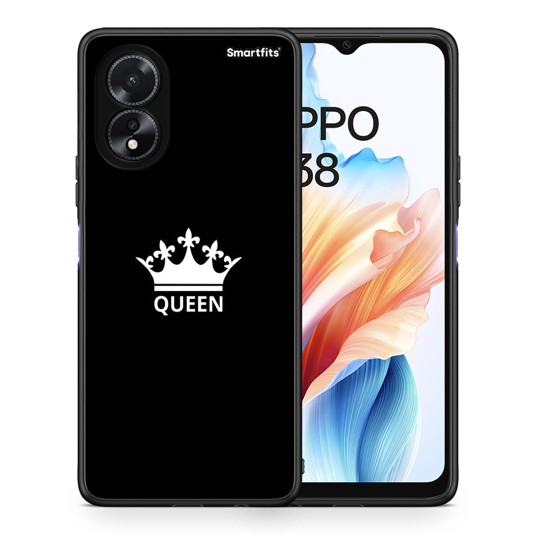 Θήκη Oppo A18 Queen Valentine από τη Smartfits με σχέδιο στο πίσω μέρος και μαύρο περίβλημα | Oppo A18 Queen Valentine case with colorful back and black bezels