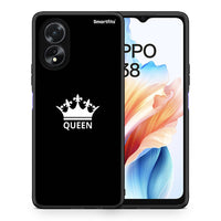 Thumbnail for Θήκη Oppo A18 Queen Valentine από τη Smartfits με σχέδιο στο πίσω μέρος και μαύρο περίβλημα | Oppo A18 Queen Valentine case with colorful back and black bezels