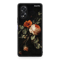 Thumbnail for Oppo A38 Vintage Roses θήκη από τη Smartfits με σχέδιο στο πίσω μέρος και μαύρο περίβλημα | Smartphone case with colorful back and black bezels by Smartfits