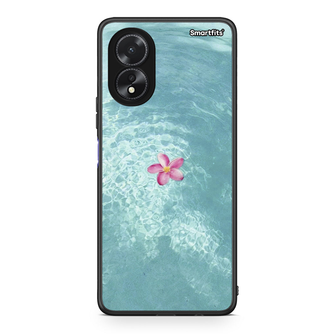 Oppo A18 Water Flower Θήκη από τη Smartfits με σχέδιο στο πίσω μέρος και μαύρο περίβλημα | Smartphone case with colorful back and black bezels by Smartfits