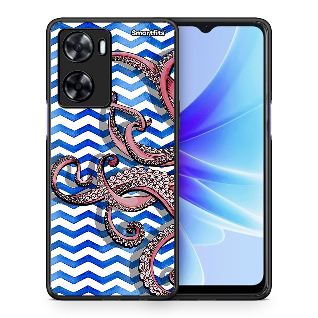 Θήκη Oppo A57s / A77s / A58 / OnePlus Nord N20 SE Chevron Devilfish από τη Smartfits με σχέδιο στο πίσω μέρος και μαύρο περίβλημα | Oppo A57s / A77s / A58 / OnePlus Nord N20 SE Chevron Devilfish case with colorful back and black bezels