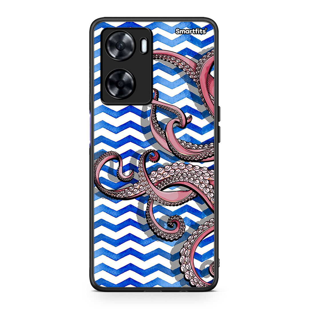 Oppo A57s / A77s / A58 / OnePlus Nord N20 SE Chevron Devilfish θήκη από τη Smartfits με σχέδιο στο πίσω μέρος και μαύρο περίβλημα | Smartphone case with colorful back and black bezels by Smartfits